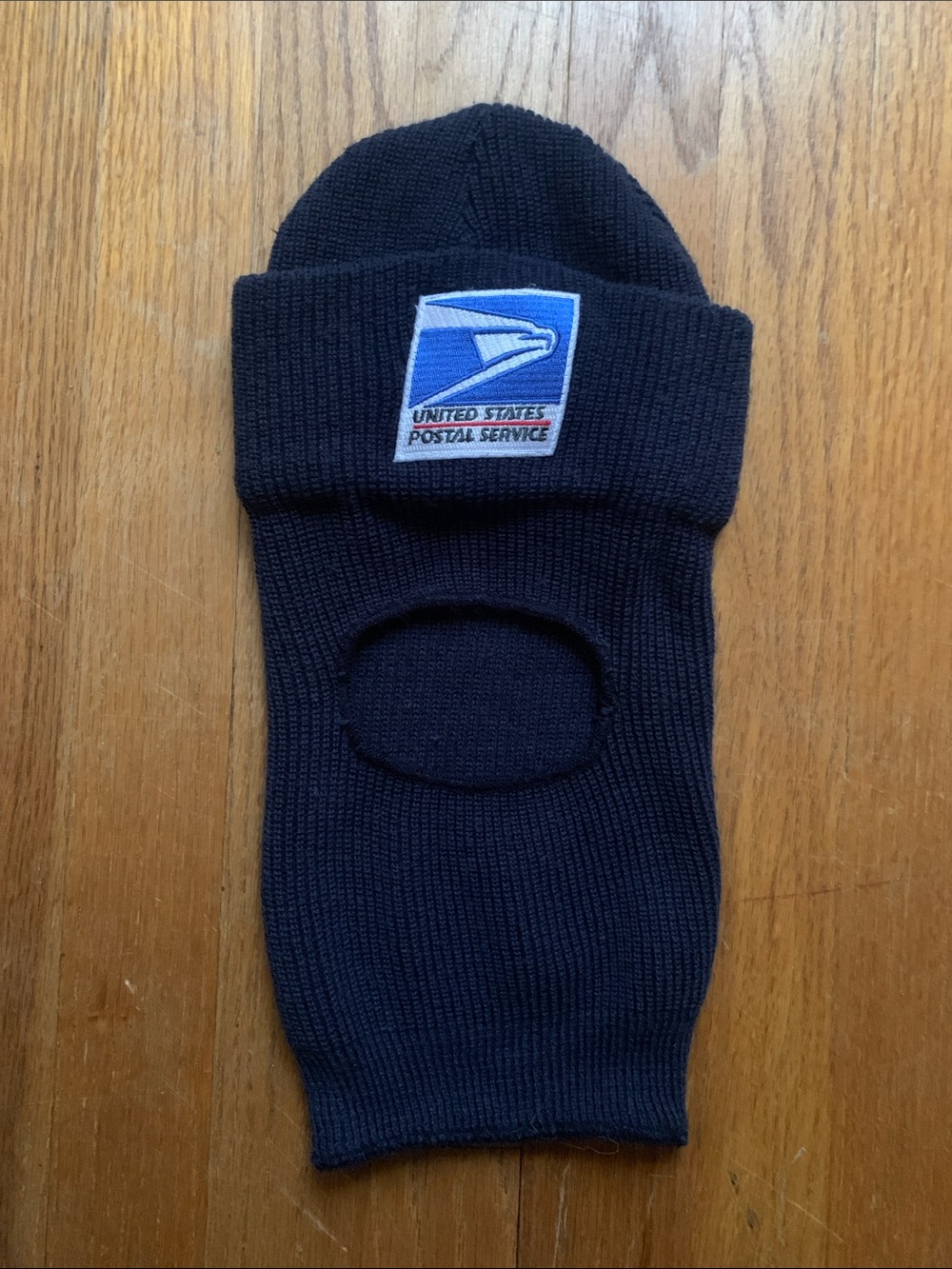 USPS Postal Service Navy Knit Balaclava Hat with Logo Patch